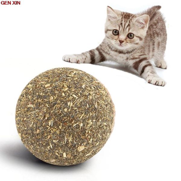 

cat toys 1pc pet natural catnip treat ball chasing activity food grass refreshing excitement mint balls accessories