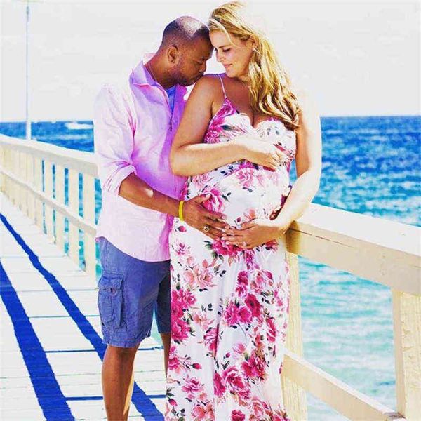 

womens mother casual floral pregnants dress for maternity clothes fashion print dress a30 g220309, White