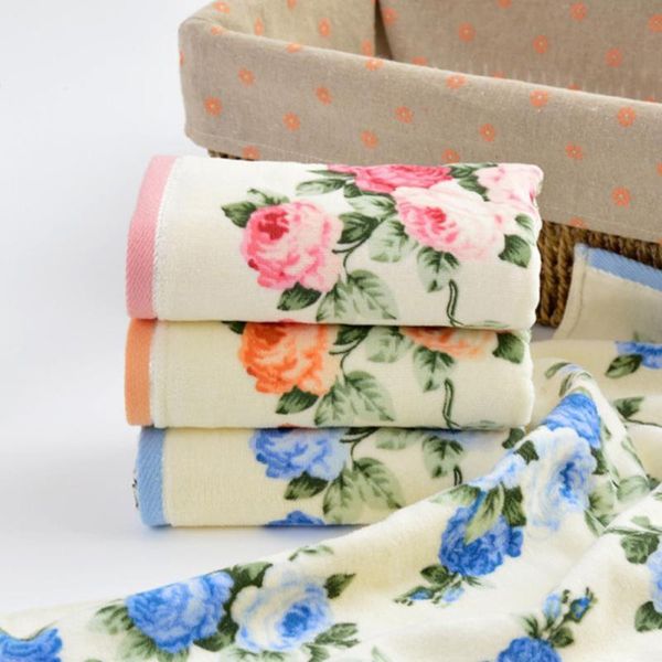 

towel home el soft cotton face colorful flower bamboo fiber quick dry bathroom towels cloth handdoek