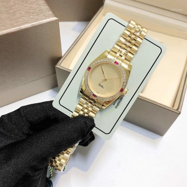 

brand watch luxury fashion mother of pearls dial 316l stainless steel rectangle quartz wristwatch women happy stone watches wristwatches, Slivery;brown