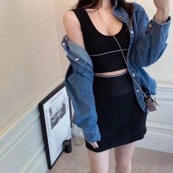 

women suits outdoor vest dress ladies summer skirts sleeveless skirt outdoor wear sets fast ship, Gray;blue