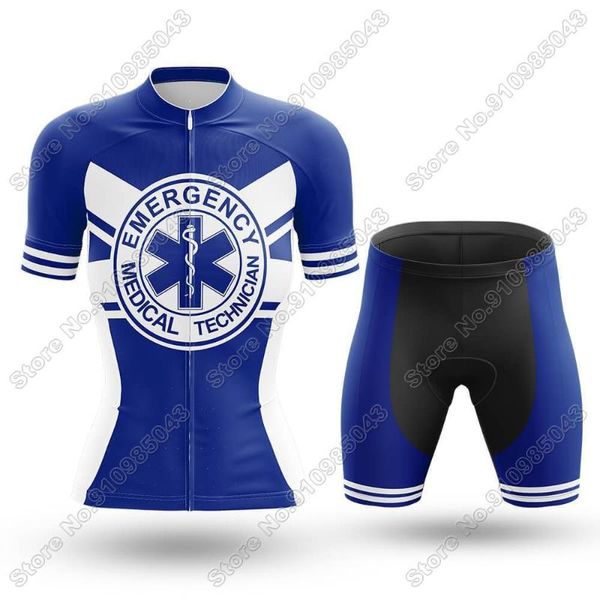 

racing sets 2021 emergency technician cycling jersey set clothing road bike suit mtb maillot bib shorts, Black;blue