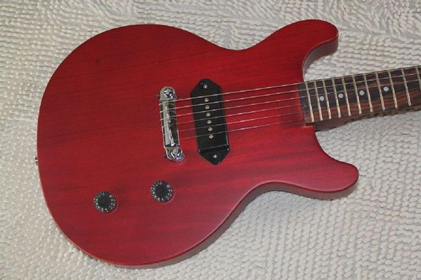 

shipping g lp custom art hstorc junior p90 pickup wine red cs electric guitar @23