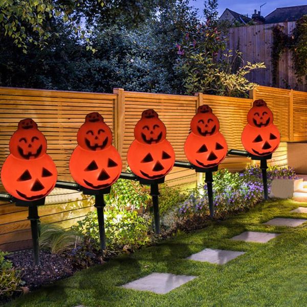 

lawn lamps solar led lamp pumpkin gourd stake warm white outdoor waterproof yard garden pathway landscape decorative night light