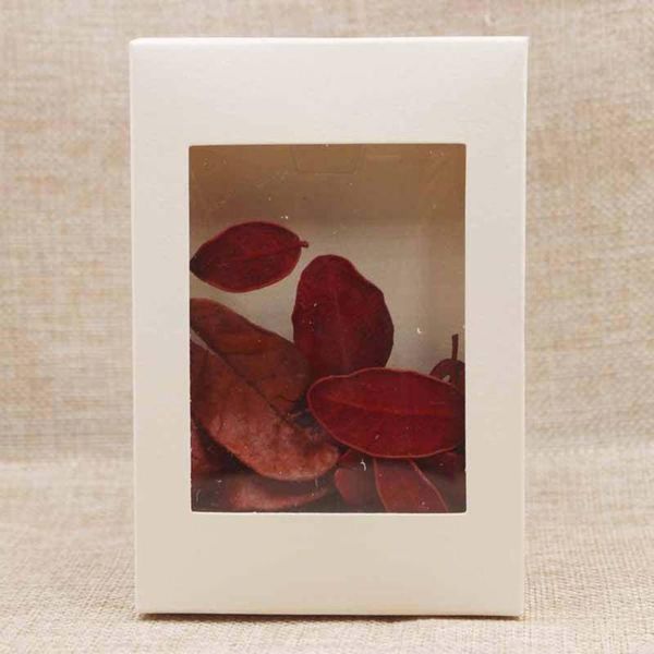 

gift wrap 5pcs diy paper box with window white/black/kraft cake packaging for wedding home party muffin