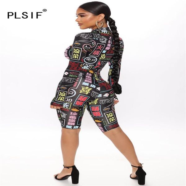 

summer vintage letter print romper women jumpsuit lady hollow club bandage overalls for women's jumpsuits & rompers, Black;white