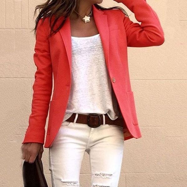 

women's jackets womens fashion winter long sleeve open solid color cardigan ol style commute ladies suit slim regular coat 21715, Black;brown