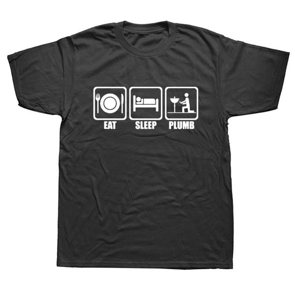 

men's t-shirts summer style cotton short sleeve plumber plumbing oversized funny t shirt graphic harajuku hip hop t-shirt streetwear, White;black