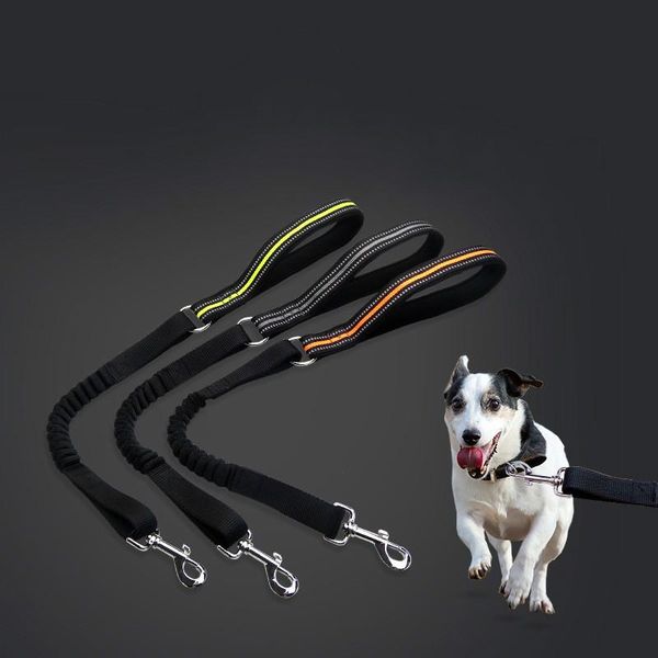 

dog collars & leashes leash buffer elasticity short traction rope reflective pet pull stretch lead for small medium large dogs