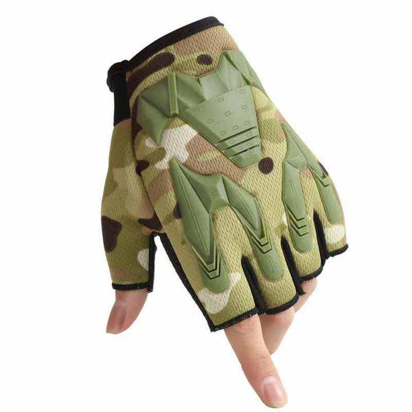 

cycling gloves ly army military fingerless tactical fitness gym men women antiskid anti-slip half finger men's, Black