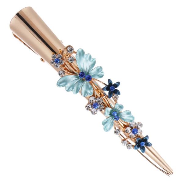 

hair clip retro flower design barrettes metal large duckbill clips