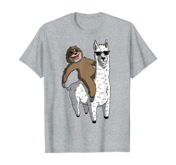 

relax chill sloth riding llama gift t-shirt, White;black