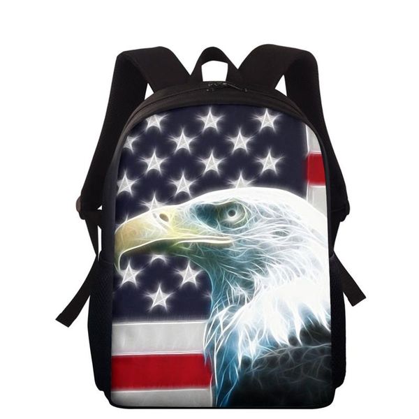 

school bags backpack women american flag eagle design children's bookbags 2021 for teenage girls boys mochilas escolares