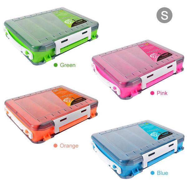 

double sided fishing box accessories lures hooks storage tackle organizer