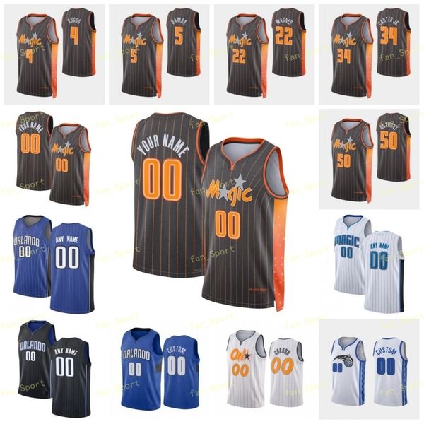 

75th 2022 city earned edition custom cole 50 anthony franz 22 wagner wendell 34 carter jalen 4 suggs mo 5 bamba terrence 31 ross basketball, Black