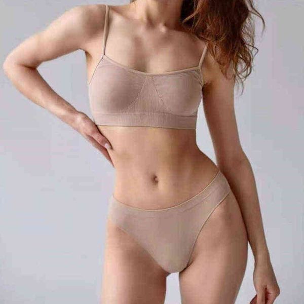 

nxy setcomfort women bra set seamless and panty underwear lingerie ribbed crop female fitness ssiere lette 1128, Red;black