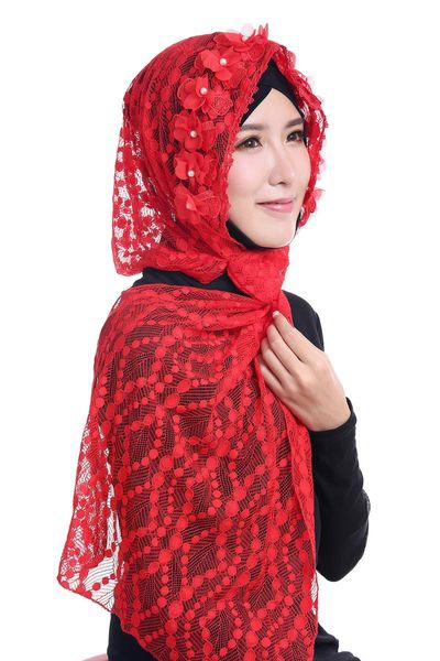 

scarves muslim girls over 8 years old fashion lace cover headband hijab color, Blue;gray