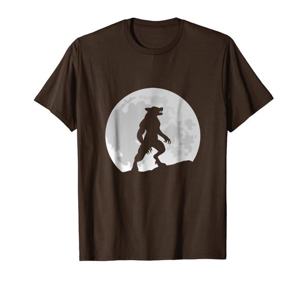 

werewolf wolf moon t-shirt, White;black