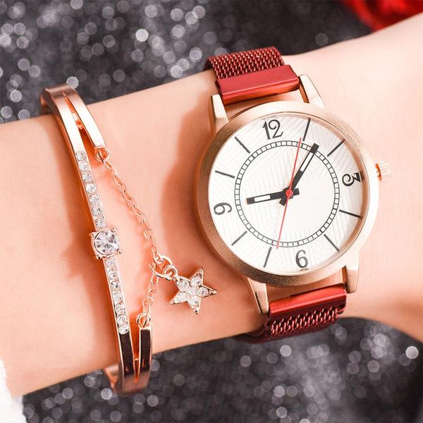 

fashion casual watch round dial alloy mesh band quartz with/without bracelet for women men d88 wristwatches, Slivery;brown
