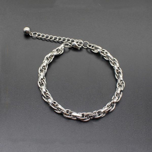 

link, chain fashion titanium steel bracelet stainless men's jewelry, Black