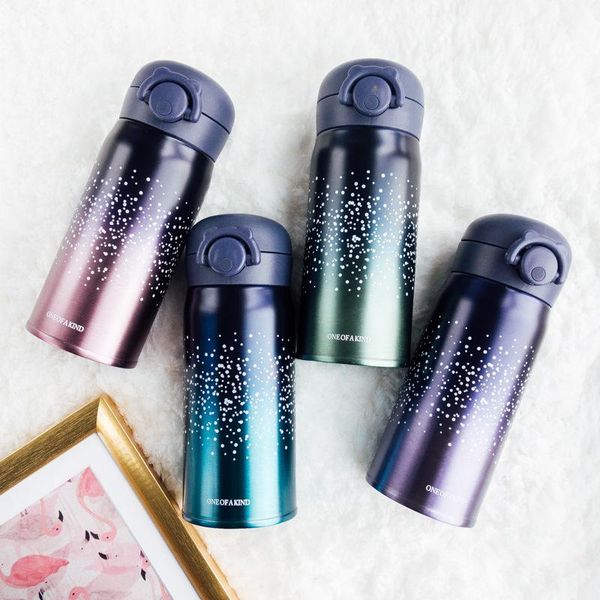 

gradient bouncing cup 304 stainless steel vacuum creative portable straight body water bottles