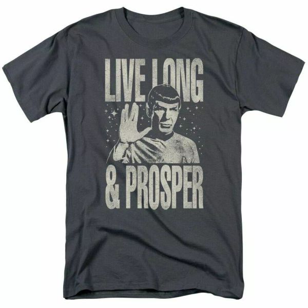 

star trek prosper t shirt licensed sci-fi tv classic tee new charcoal, White;black