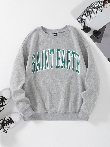 

letter graphic thermal sweatshirt u9ta#, White;black