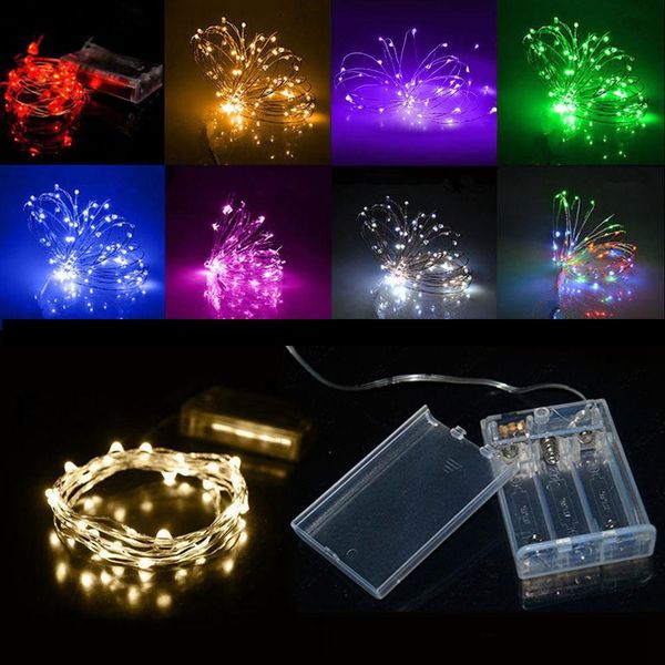 

leds battery operated copper wire led strings fairy lighting for christmas party wedding decoration