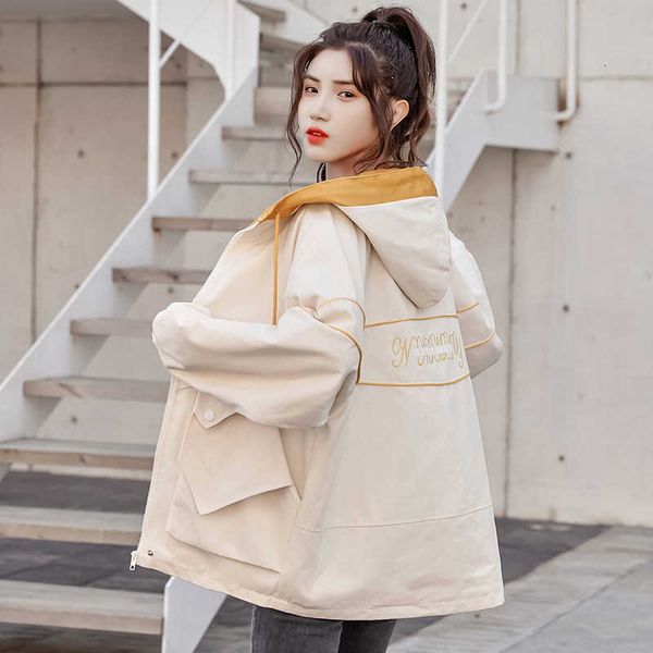 

early spring coat 2021 female korean version loose short work cloth baseball suit student spring and autumn windbreaker trend, Black;brown