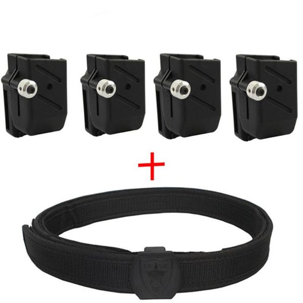 

waist support ipsc shooting belt speed magazine pouch set tactical mag holster pistol quick, Black;gray