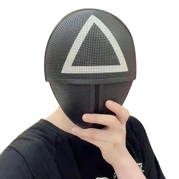 

party masks man mask squid game round six cosplay masquerade accessories props black face helmet costumes 2021