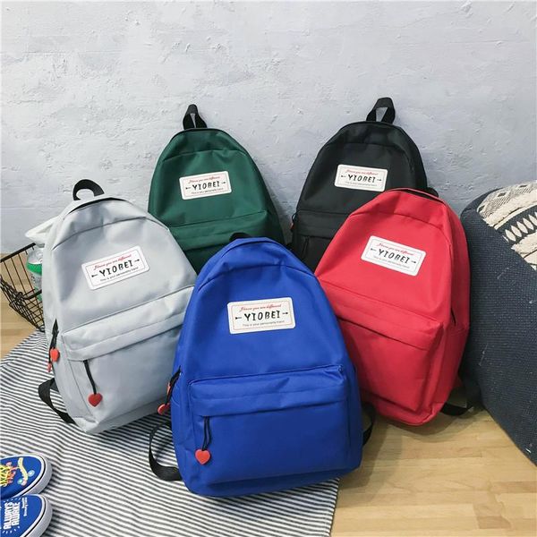 

backpack 2021 korean style high school ins solid color fashion 13-inch