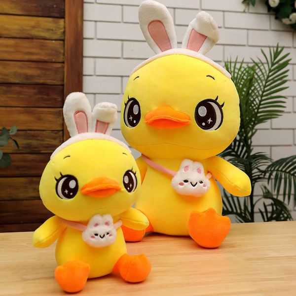

rabbit yaya plush toy cartoon version transformed into duck doll baby pillow, Blue