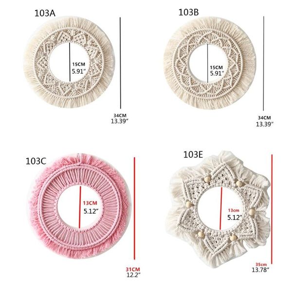 

decorative objects & figurines macrame tapestry wall hanging mirror bohemia home art decoration drop