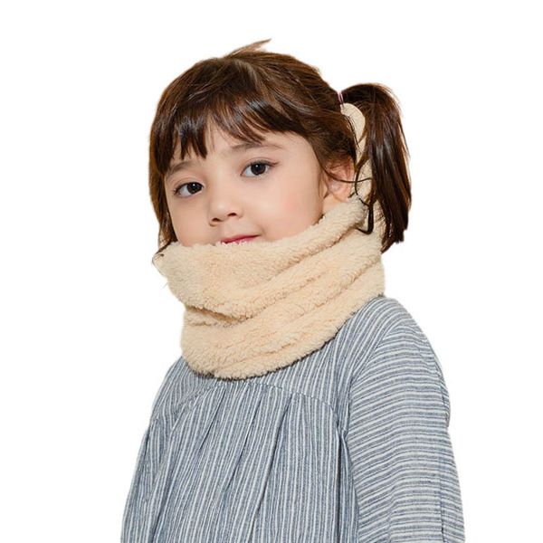 

kids scarves children scarf baby ring boys girls accessories winter keep warm polar fleece b8949, Red;brown
