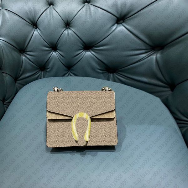 

designers woman purse small dionysuss bag with date code box tiger head closure classic letters print cowhide chain flap crossbody shoulder