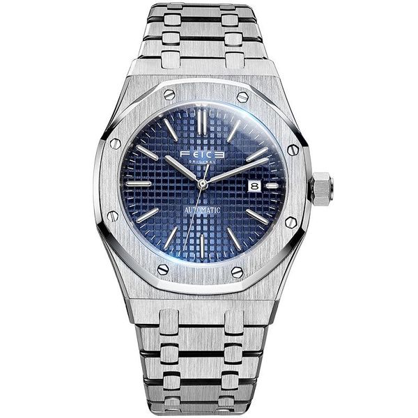 

wristwatches feice fm019a automatic mechanical watch men's luminous steel band, Slivery;brown
