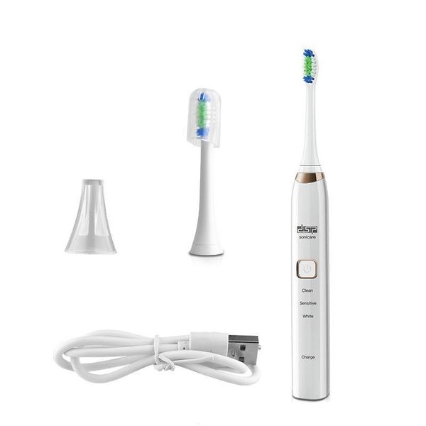 

electric toothbrush suitable for adults and children travel-friendly design whitening fast charging with timer 2 brush heads smart