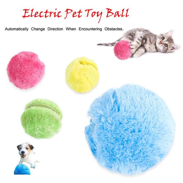 

cat toys magic roller ball toy automatic dog pet plush electric
