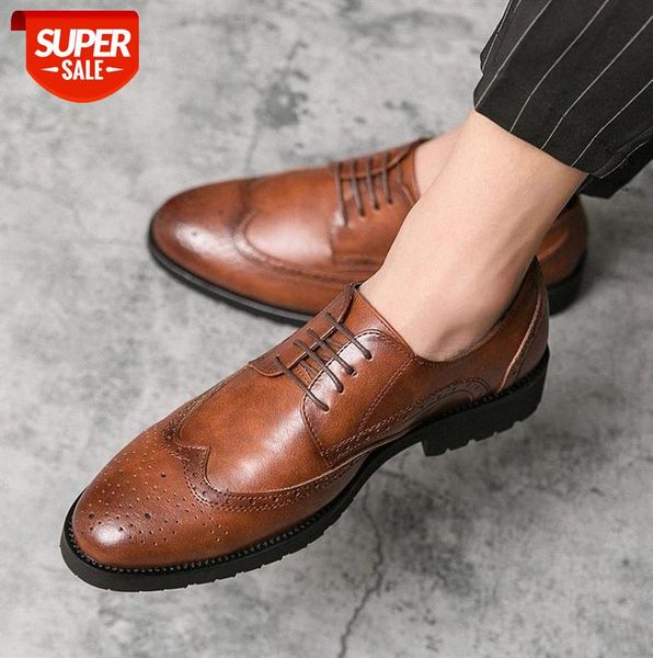 

2021 Casual PU Leather Shoes Men Black Men Dress Shoes Male Oxford Footwear Moccasins Party High Quality Wedding Flats #T65h