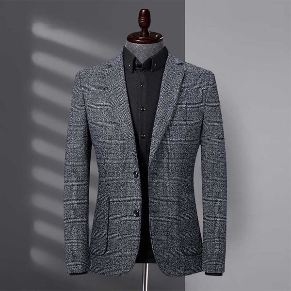

jackets business trendy fashion suit men casual slim fit jacket korean style premium blazer office wedding clothing, Black;brown