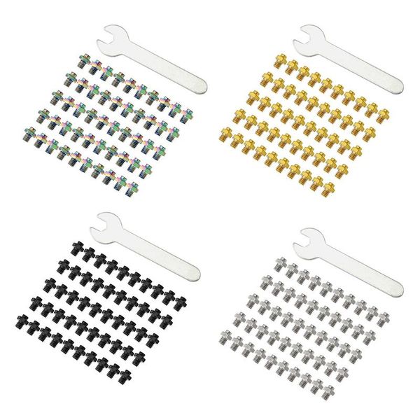 

tools 50pcs m4 bike pedal studs bolts ultralight titanium alloy non-ski screws bicycle pin nail mtb road parts