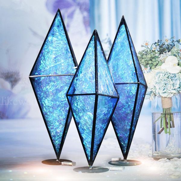 

party decoration wedding wrought iron gemstone road lead stage background ceiling props pendant