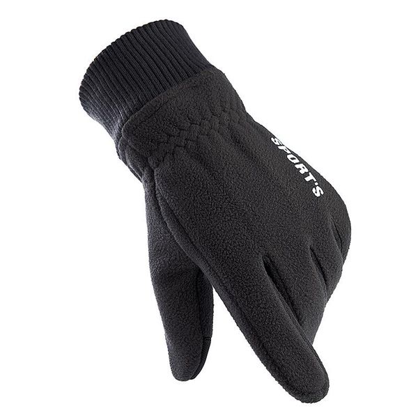 

cycling gloves winter warm recycle running dailylife outdoor touchscreen, Black