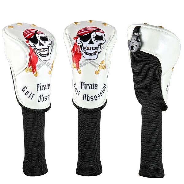 

pirate pu leather golf club headcover long neck sock covers for fairway wood fw covers