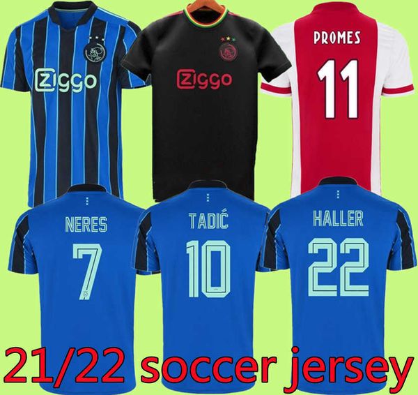 

2022 haller 2021 away 3rd black amsterdam soccer jerseys 21 22 jersey tadic klaassen traore promes neres cruyff men kids kit football shirt