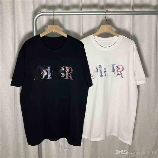 

leisure t n shirt letter printing classic fashion womens mens short sleevesmen's t-shirts kk, White;black