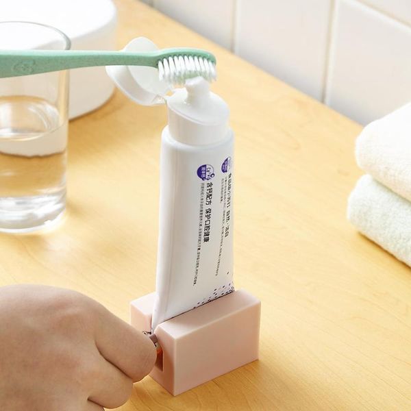 

toothbrush holders creative toothpaste tube squeezer with reel pp plastic convenient tooth paste dispenser household bathroom accessories