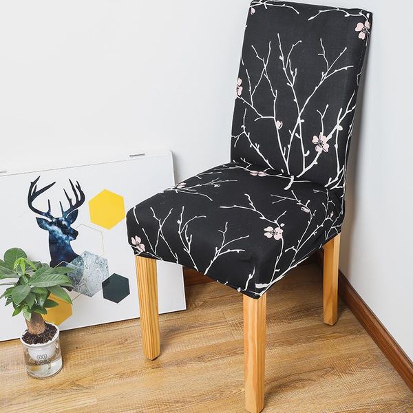 

1/2/4/6pcs flower printed kitchen chair covers anti-dirty spandex elastic stretch decoration dining seat cushion