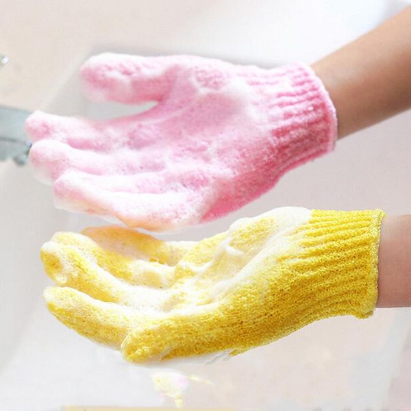 

useful bathroom accessories bath body shower gloves skin exfoliating spa massage scrubber clean glove for showering accessory set